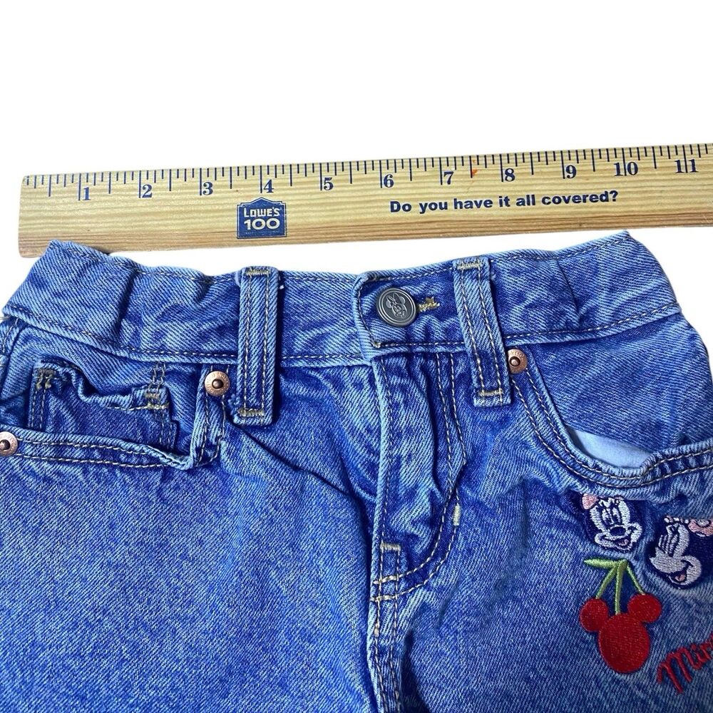 Y2K Minnie Mouse Embroidered Denim Shorts Girls Size 6 Old Navy Summer Blue - Picture 10 of 10
